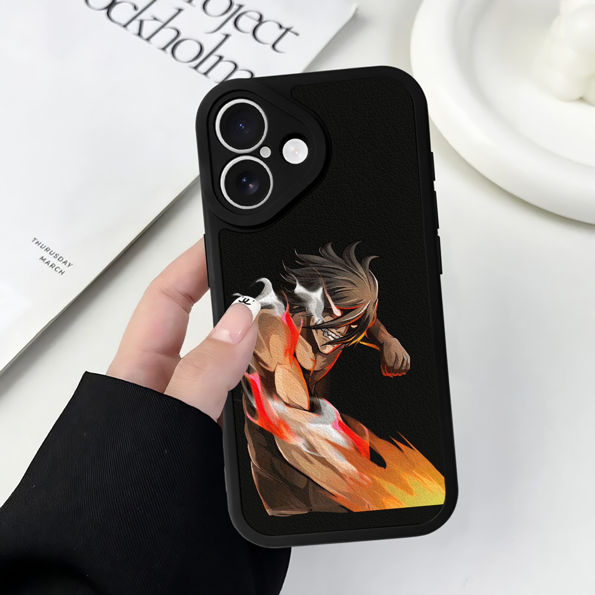 （画像用） 進撃の巨人 Attack on Titan 【iPhone 16シリーズ対応】シリコンスマホケース（レザー調） 材質：シリコン